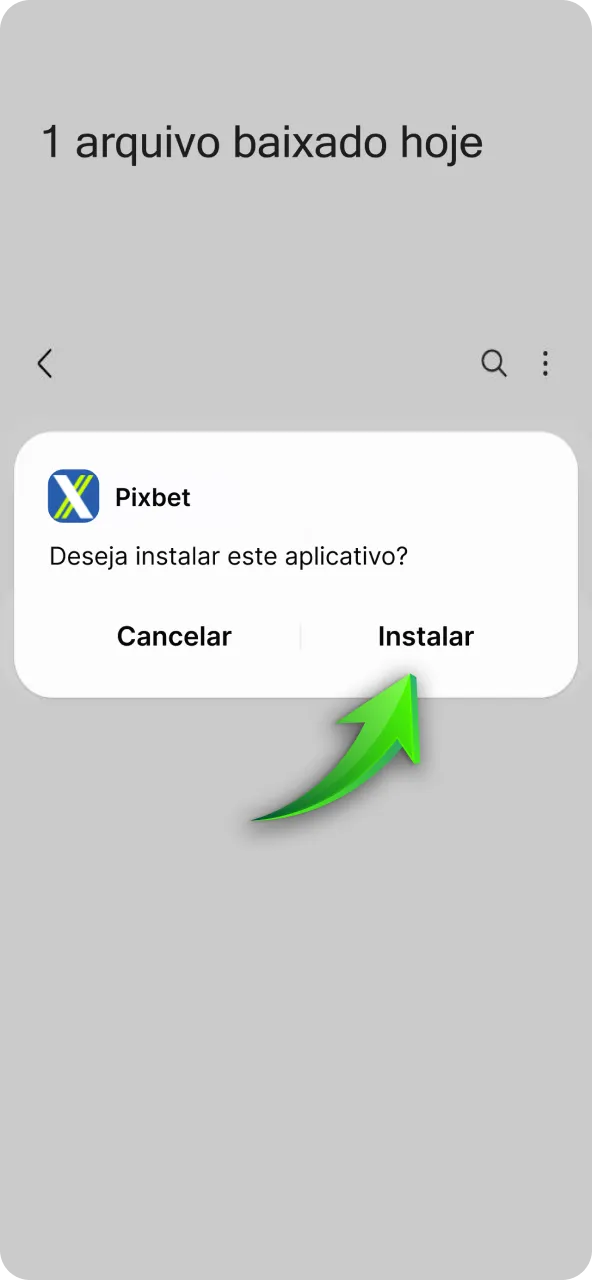Conclua a instalação do arquivo APK Pixbet em seu dispositivo Android em poucos segundos.