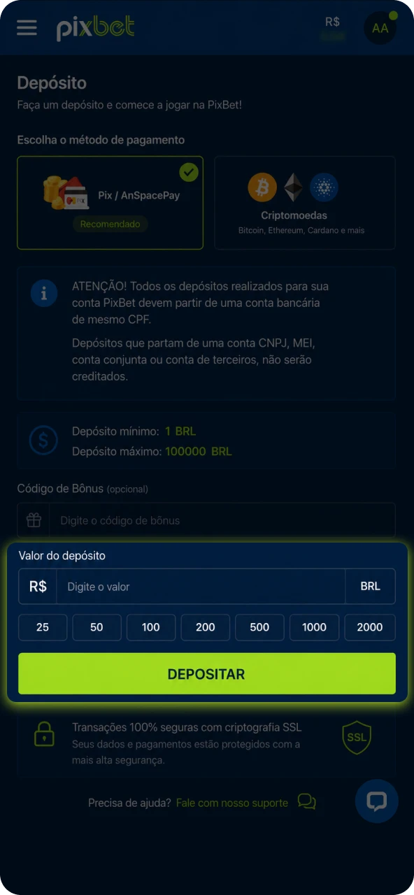 Acesse o formulário de cadastro na plataforma oficial para criar a sua conta de jogador de forma rápida.