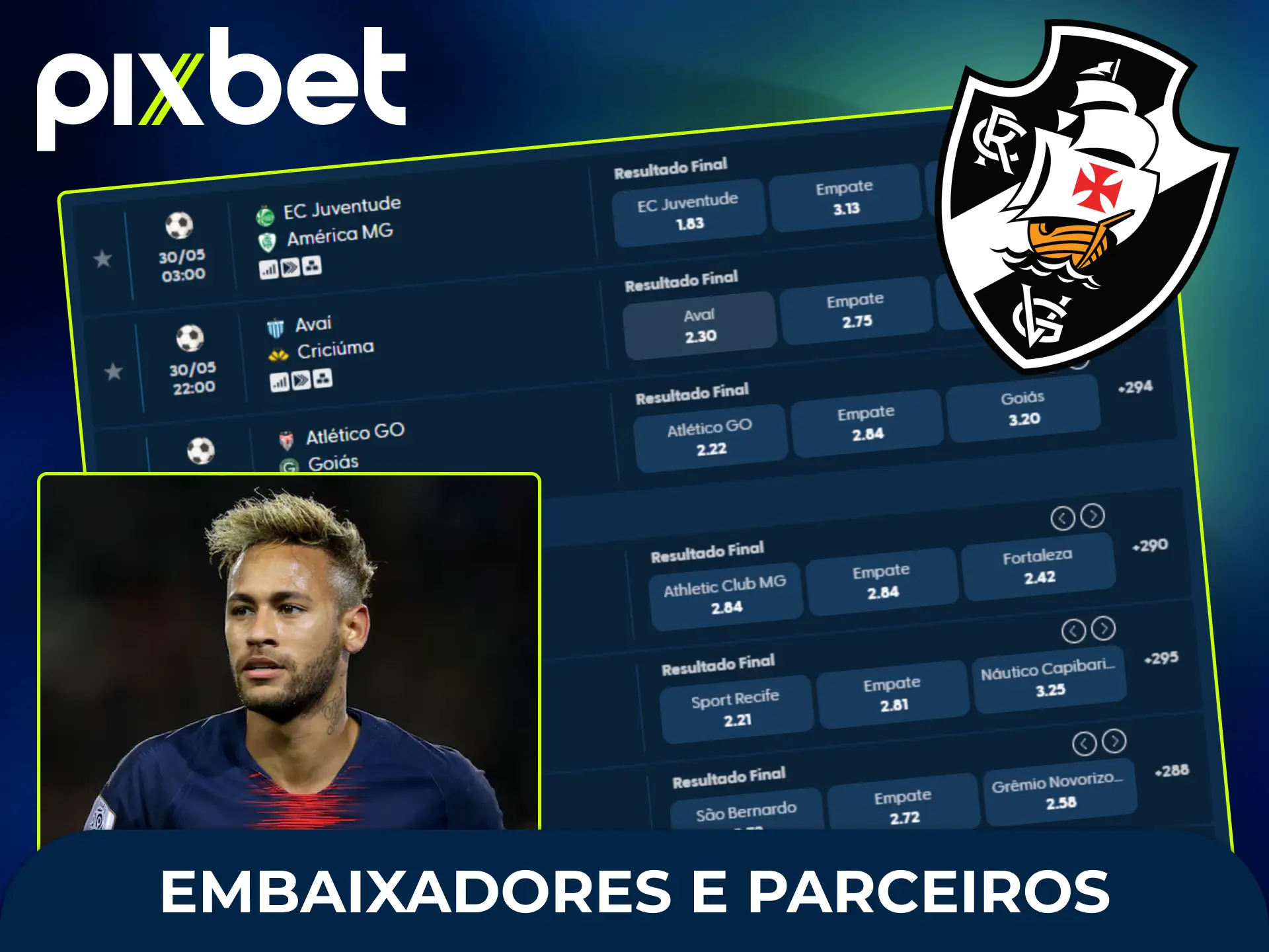 Conheça os embaixadores da Pixbet Brasil que representam a marca oficial de apostas e cassino.