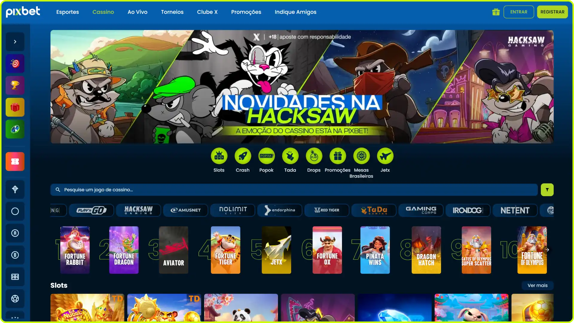 Explore a página inicial da Pixbet Brasil e conheça o site oficial de apostas.