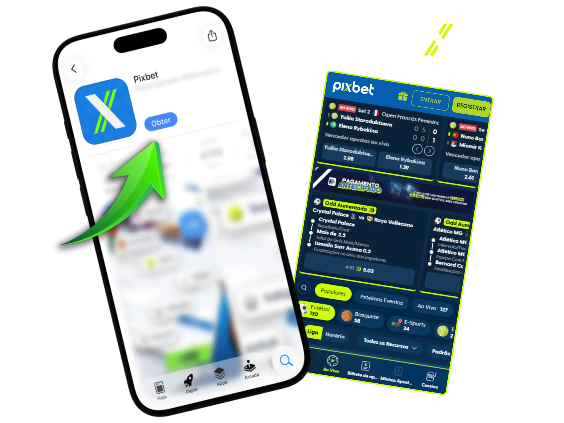 Acesse o aplicativo Pixbet no sistema iOS para apostar em esportes e jogar no cassino Apple.