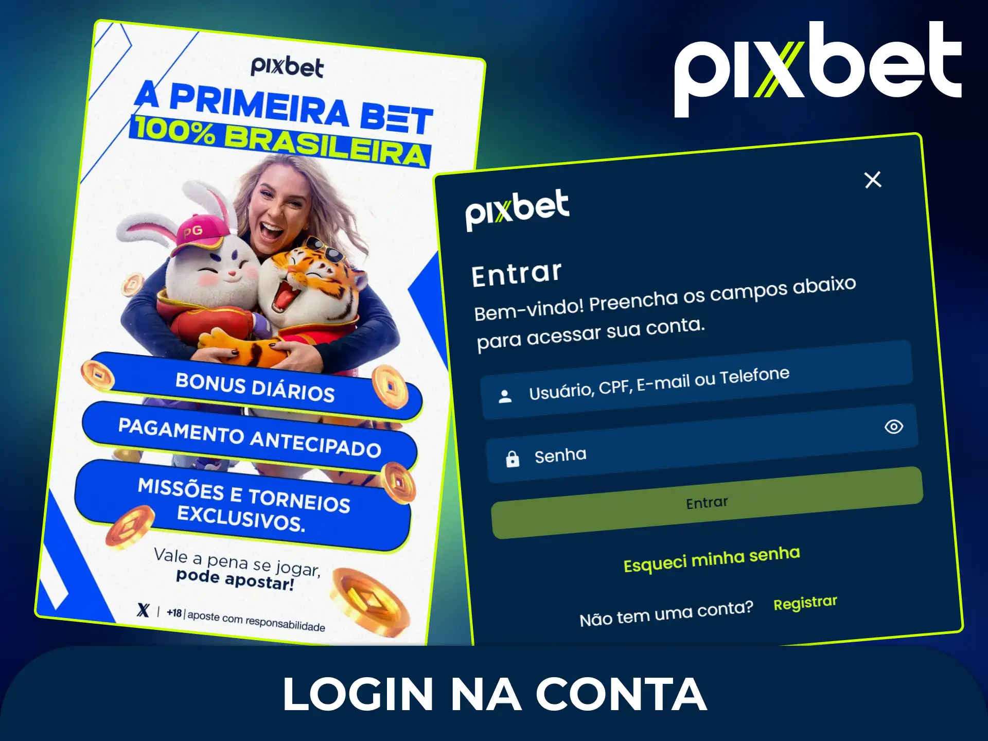 Faça o login na Pixbet Brasil para acessar sua conta oficial e gerenciar seus palpites.