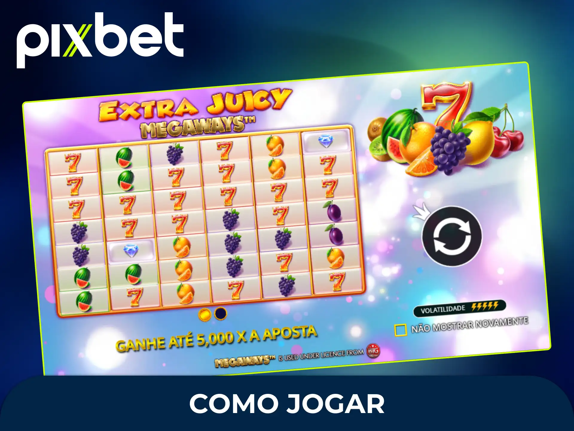 Entenda as regras do Extra Juicy Megaways e descubra como jogar para dominar os milhares de caminhos de vitória e as bobinas em cascata.