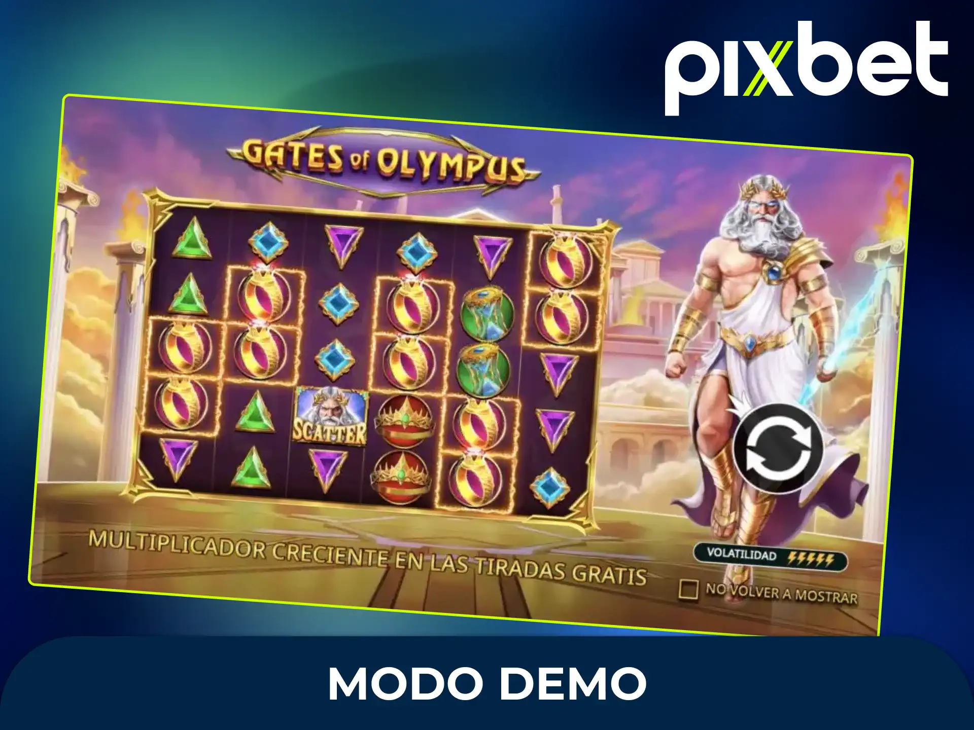Experimente o Gates of Olympus em modo demo e jogue de graça para conhecer o jogo antes de apostar dinheiro real.