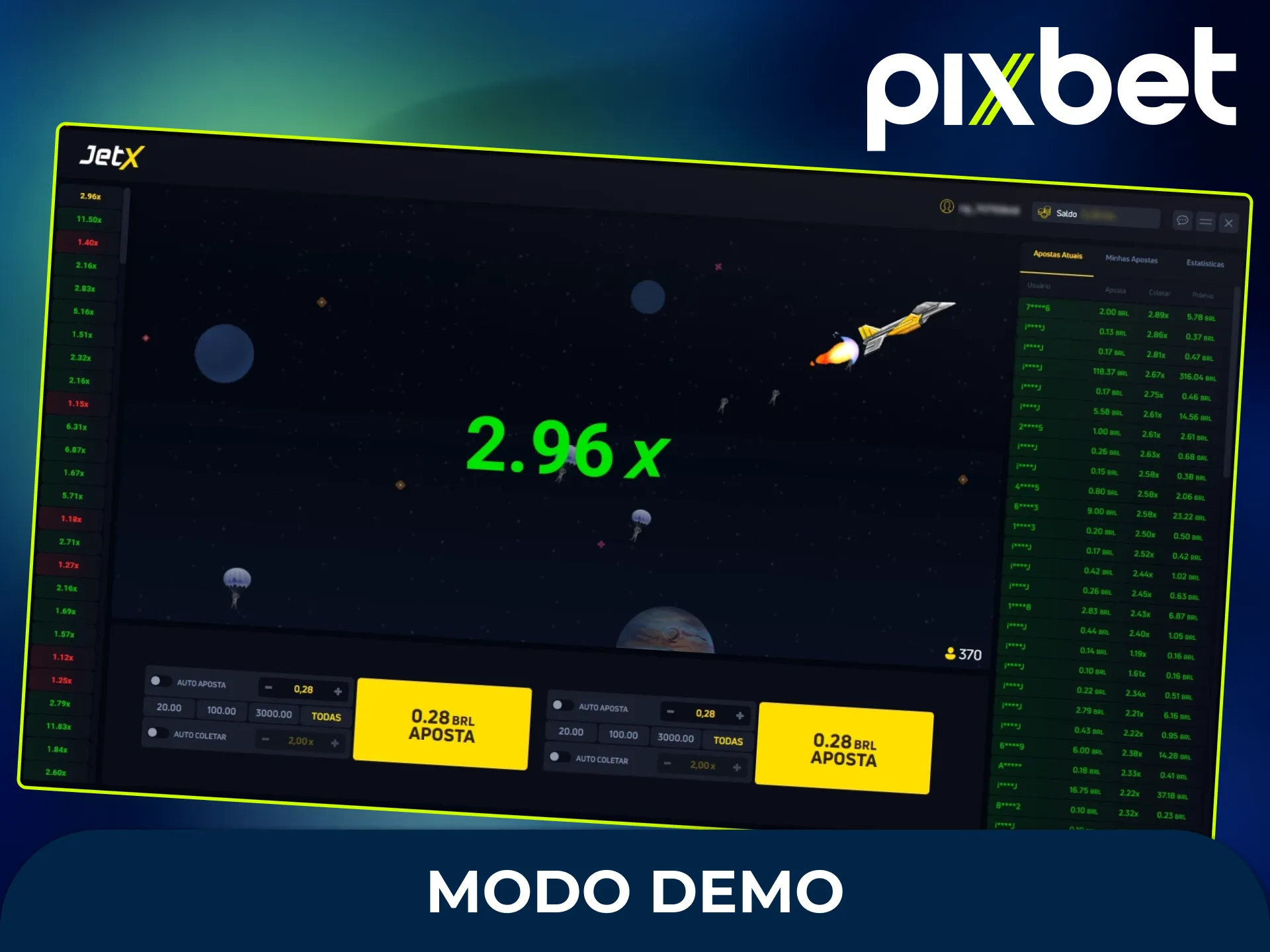 Experimente o modo demo do JetX e jogue grátis para entender o ritmo do multiplicador antes de apostar dinheiro real.