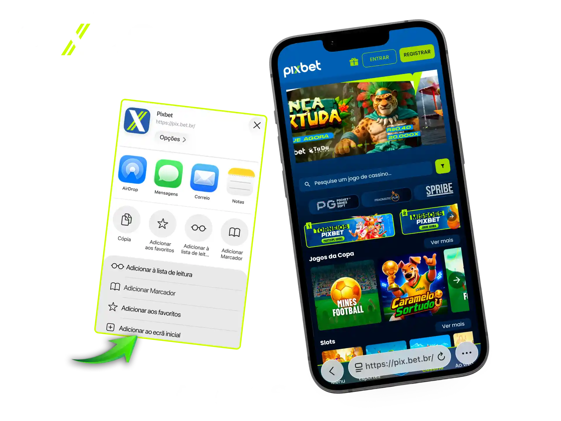 Baixe o aplicativo Pixbet para iOS e aproveite os recursos do app no iPhone.